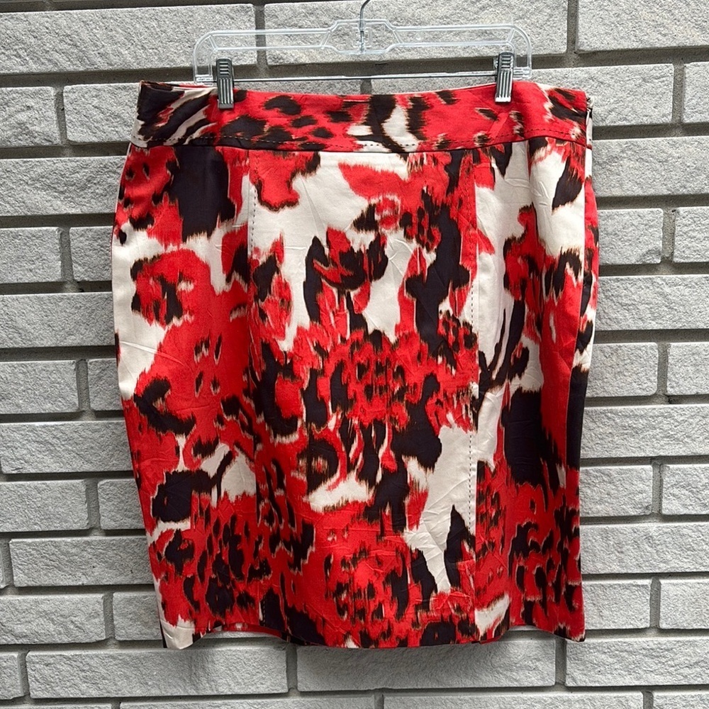 Jones New York Colourful Abstract Floral Print Skirt Lined Size 16W
